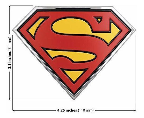 Insignia De Superman 3d Para Coche Con Logotipo Clásico (neg