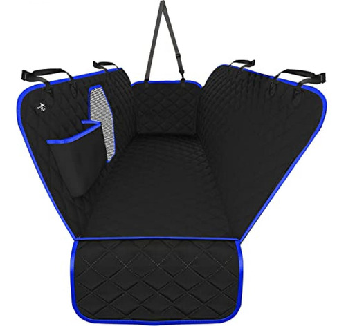 Funda Cubre Asiento Trasero Para Perros Y Gatos Autos Azul