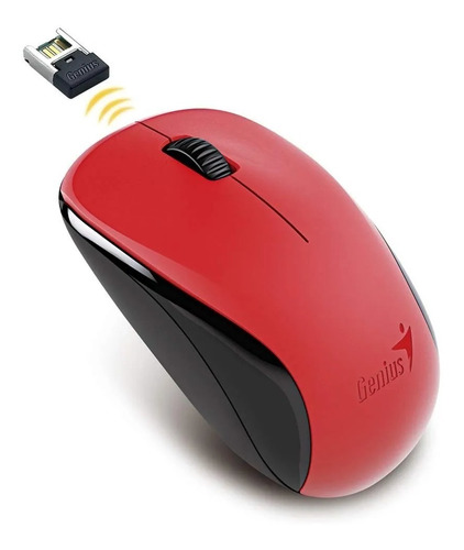 Imagen 4 de 10 de Mouse Genius Inalámbrico Nx-7000 Rojo