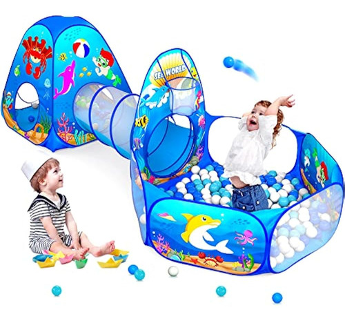 Geerwest 3pc Kids Ball Pits For Toddlers With Kids Play Tent