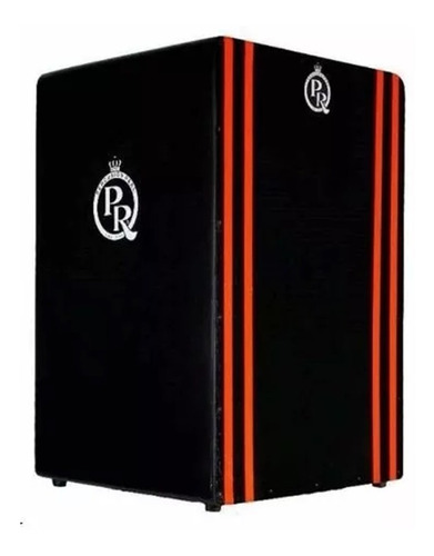 Cajon Peruano Profesional Marca Pr Negro Lineas Rojas