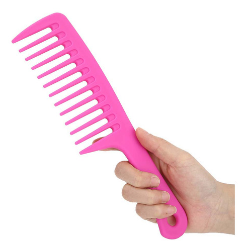 Peine Antiestático, 3 Colores, Dientes Anchos, Mango Recto,