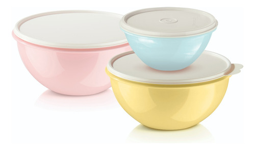 Pack 3 Contenedores Refrigerador Tupperware Bowl Maravilla