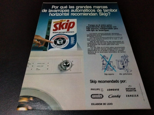 (pb457) Publicidad Clipping Jabon En Polvo Skip * 1981