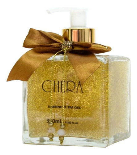 Sabonete Em Gel Com Glitter Dourado  - 350 Ml