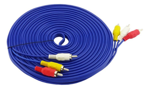 Set X3 Cable Rca 3x3 De 1.5 Metros, Marca Rst.