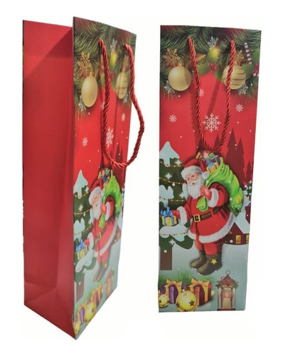 Bolsa De Regalo De Navidad Pack 12 Unidades 36 Cm