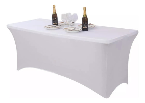 Funda De Mantel Tela Spandex Mesa 6tf 180x77x74cm Eventos