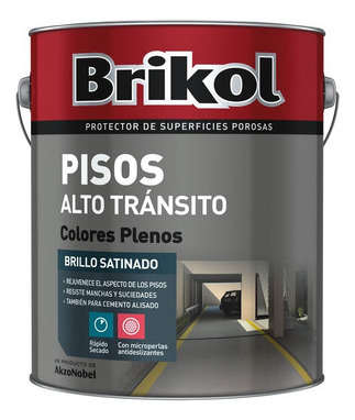 Brikol Pisos Alto Tránsito 4 Lt  Colores - Sagitario Acabado Satinado Color Blanco