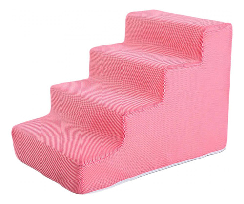Escalera Para Mascotas, Escalones Para Perros, Rosa 4 Pasos