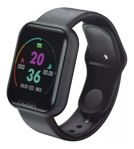 Smartwatch Reloj Inteligente Smart Band Mujer Homb Noga Sw04 Color De La Caja Blanco Color De La Malla Negro Color Del Bisel Negro