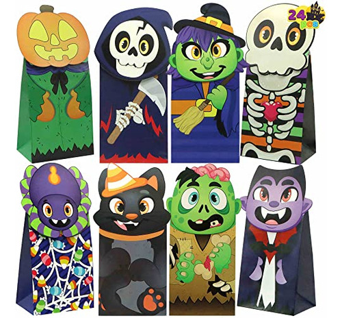 Bolsas De Regalo Joyin Para Halloween Troqueladas, Volteadas