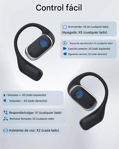 Audífonos Bluetooth Inalámbricos Enc Deportivos Con Ganchos