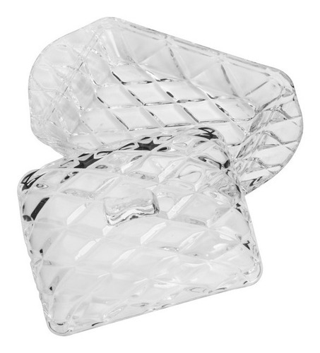 Mantegueira De Cristal Deli Diamond Com Tampa Lyor 17x8x11cm