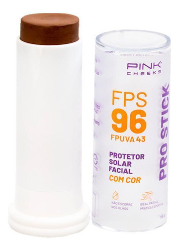 Pink Cheeks Pro Stick Fps96 Pro50 Prot Solar Fac Com Cor 14g