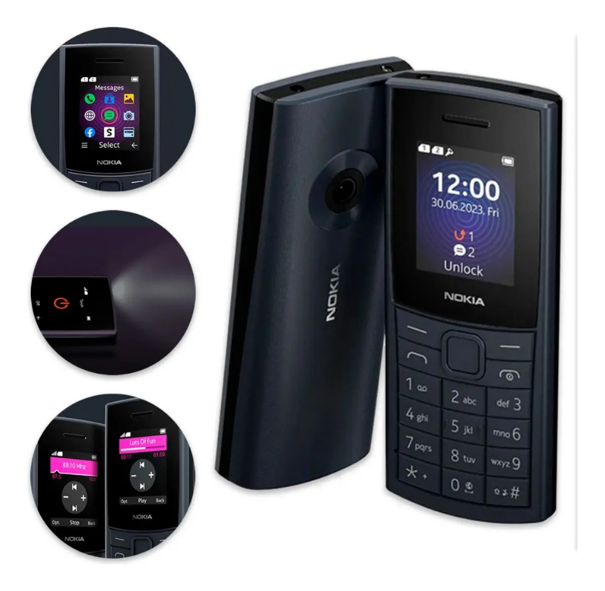 Nokia 110 4g Dual Sim Ideal Para Idosos Ligações preto