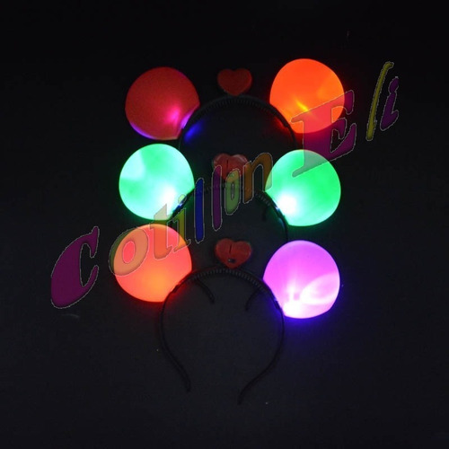 Imagen 3 de 3 de 1 Vincha Luminosa Mickey Oreja Redonda Cotillon