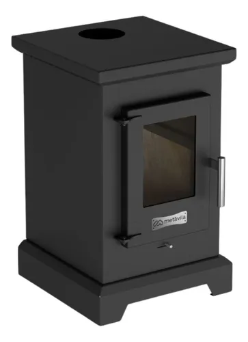 Calefactor A Leña Doble Comb Dublin 50m2 Kit Techo Metavila
