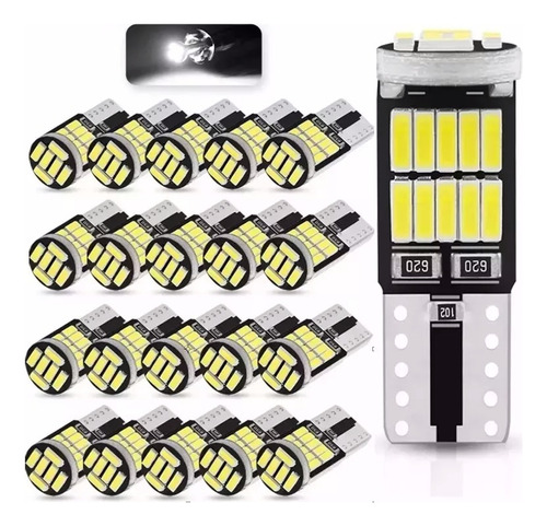 Kit (20) Ampolletas Luces Led T10 - W5w Cola De Pescado