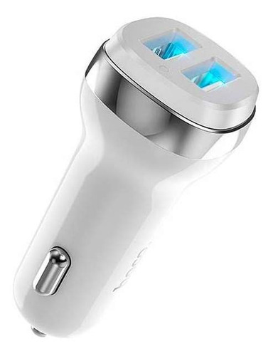 Adaptador Auto 2 Usb Hoco Z40 - Blanco