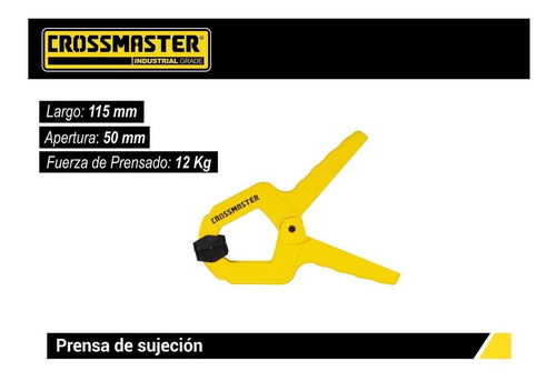 Prensa Sujeción Plástica 115mm Crossmaster 9937206