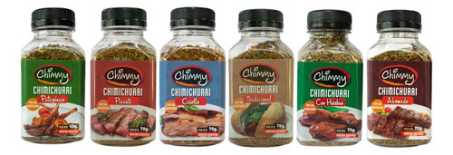 Chimichurri Deshidratado Chimmy Saborizados Pack X 6 Gustos