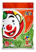 Comprar Globo Latex Decorator Redondo N° 9 Payaso C\u002F100 Piezas Color Verde Lima