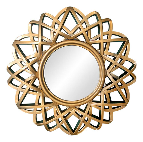 Espejo Circular Para Decoración De Pared, Arte De Dorado