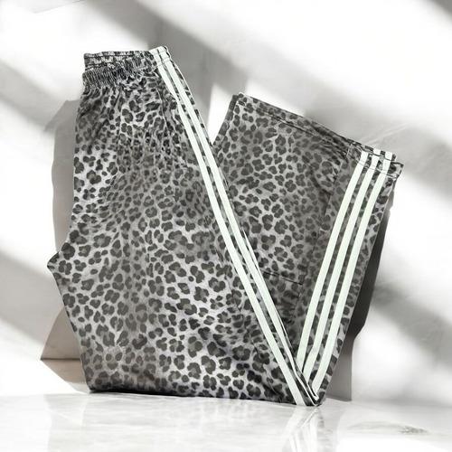 Pantalon Palazzo Animal Print Tres Lineas Gris Esfumado