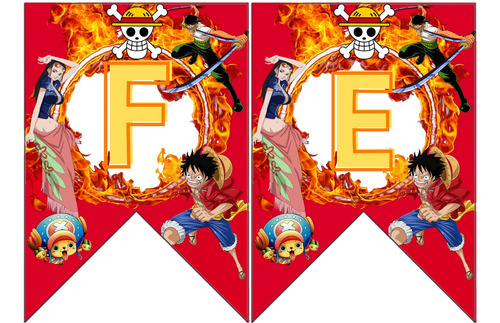 Banderines De Cumpleaños One Piece