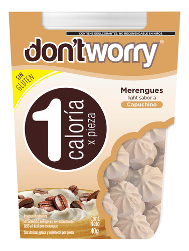 Merengues Light Dont Worry Capuchino 1 Pack