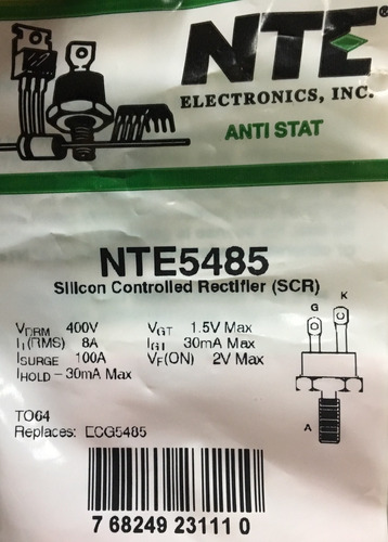 Nte 5485 Scr 8 A 400 V To-64 Nte5485