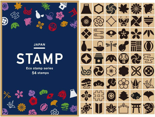 Juego De 54 Sellos De Goma De Madera, Diseño Japonés ...
