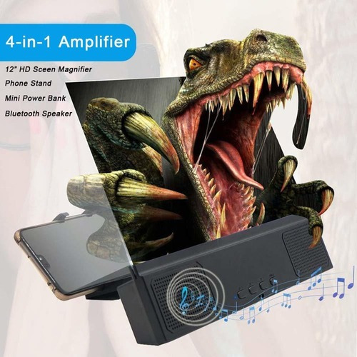 Lupa De Pantalla De Telefono Con Altavoz Bluetoot...