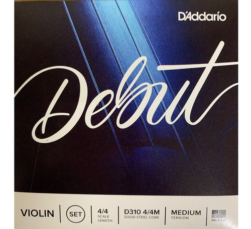 Daddario Debut Violin Medium 4/4 Encordado D310 4/4m