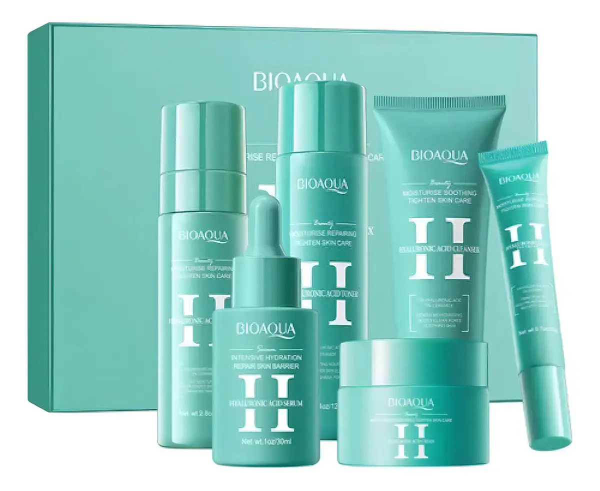 Set 6 En 1 Cuidado Facial Skincare Acido Hialuronico Bioaqua