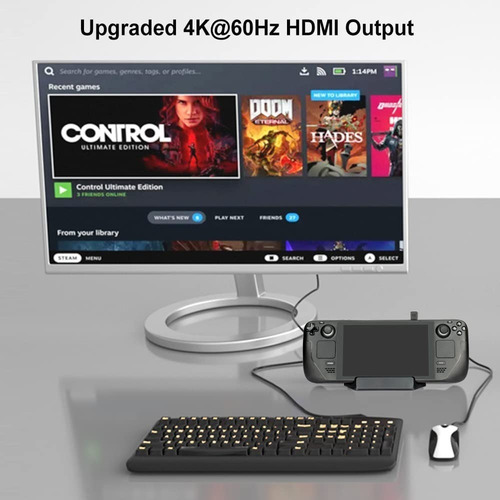 Base Hdmi Dock Tv Para Deck Accessories 5 En 1