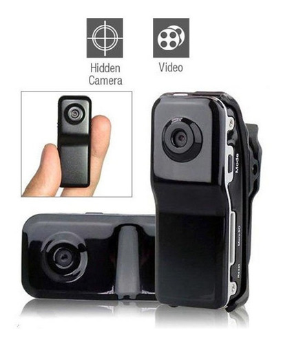 Imagen 2 de 9 de Mini Cámara Espía Md80 Grabación Dv Soporte Micro Sd