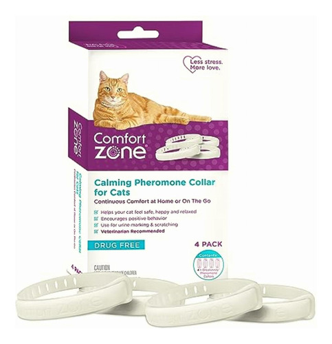 Comfort Zone Collar Calmante De Feromonas Para Gatos, Ayuda