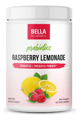 Iced Lemonade Raspberry Probiotics Powder Bella All Natural