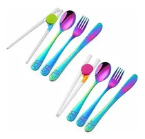 Comprar Poylim Cubiertos De Acero Inoxidable Para Niños, Cubiertos S