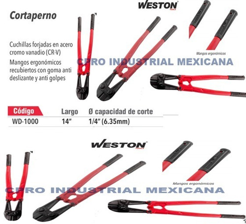 Imagen 2 de 2 de Corta Perno 14 Tipo Hit Marca Weston