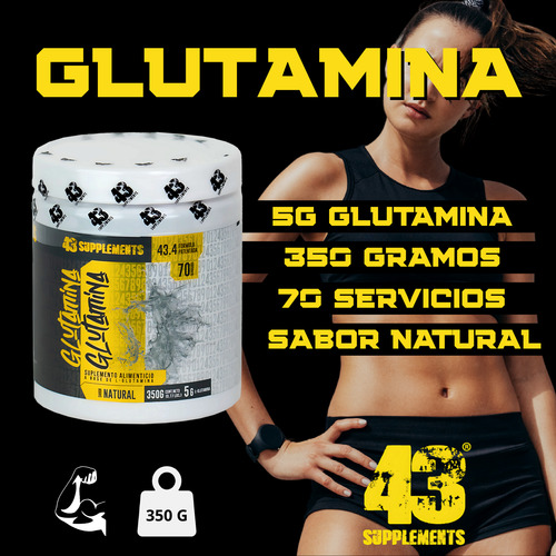 Glutamina En Polvo 350 Gr 43 Supplements 70 Servicios