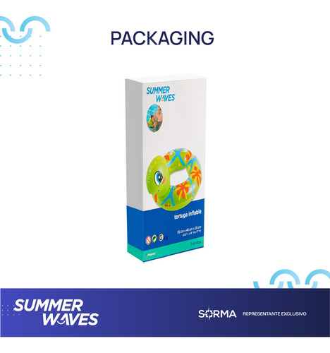 Imagen 4 de 7 de Tortuga Inflable Piscina Anillo Salvavida 55 X 46 X 28 Cm