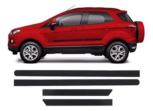 Jogo Friso Lateral Nova Ford Ecosport 2013 A 2019 Preto 