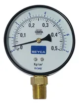 Comprar Manómetro Gasista 100 Mm Rosca 1\u002F2  Inf Para Gas 0,5kg Beyca