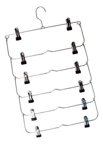 2 Piezas Percha Plegable Con Clips Organizador De Armario
