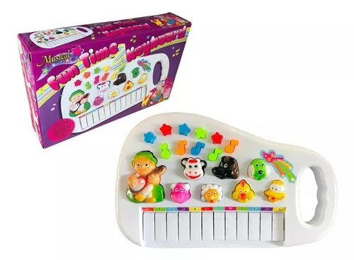 Teclado Piano Infantil Com Sons De Bicho Animal Fazendinha