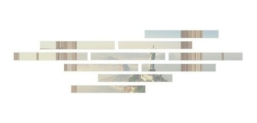 Imagem 1 de 1 de Espelho Decorativo Listras Em Acrílico 10 Peças 5x50 Cm