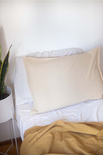 Fundas De Almohadones Tusor 50x70 70x50 4 Unidades Color Arena